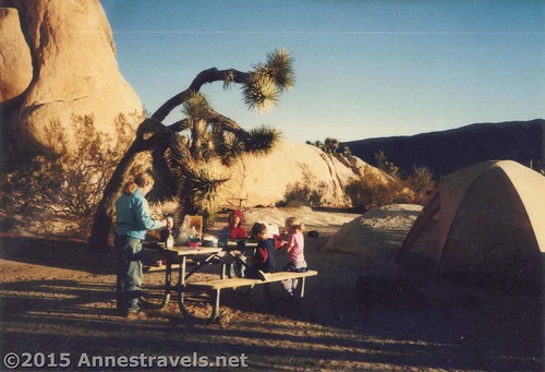 Eating breakfast in Joshua Tree National Park, California