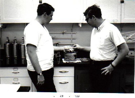 1967 Milt and Joel in Lab at Temple University