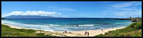 ocean blue sky beach water clouds hawaii sand rocks pacific horizon bluewater maui pacificocean kapalua molokai wanam3