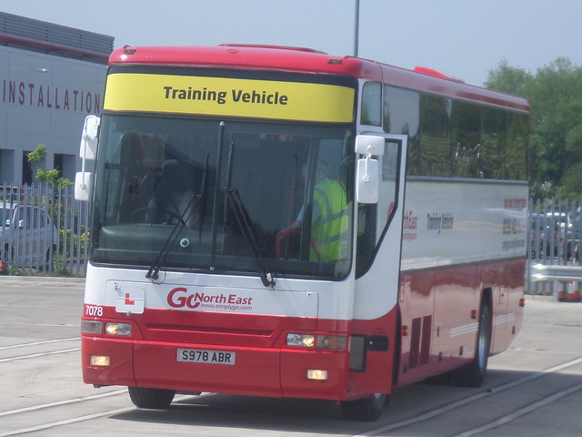 7078 S978 ABR Go North East Driver Training Volvo B10M Plaxton Premiere at Riverside Depot