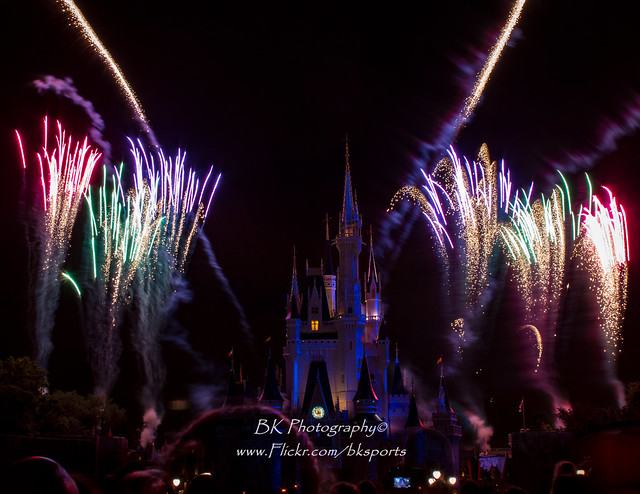 Disney World Castle Fireworks