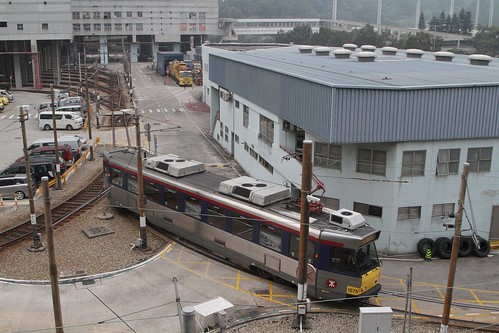 Phase II LRV 1075 departs the depot