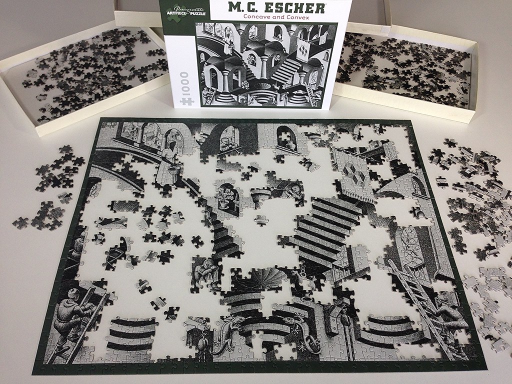 von Pomegranate Puzzle M.C Escher 1000 Teile Treppauf- und Treppab 