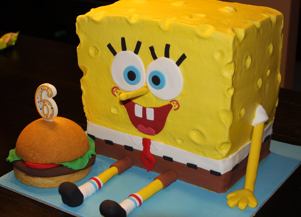 cake, spongebob, patty, krabby.