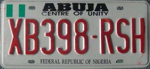 Reacondicionamiento mientras compromiso Nigeria Abuja Commercial Vehicle License Plate | Location: W… | Flickr