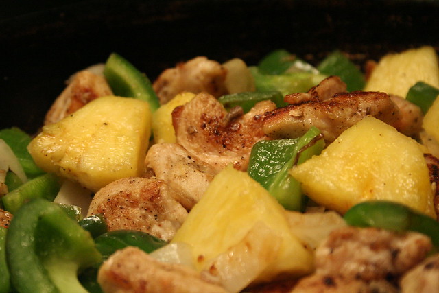 Pineapple Chicken - Cooking