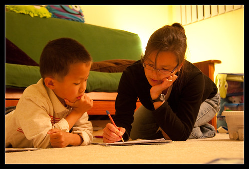 Homework Time | Math teacher mom at work. | Steven Yeh | Flickr