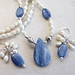 Kyanite & Pearl Necklace & Earrings