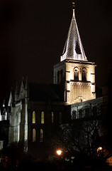 Rochester Cathedral at evening