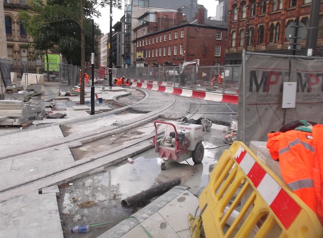 Metrolink work for 2CC at St Peter Square stop