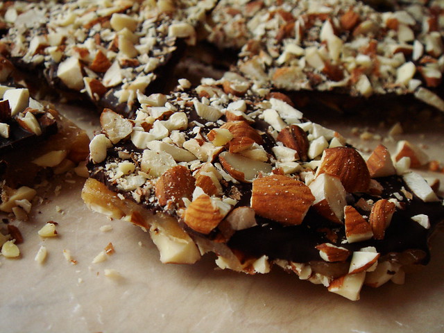 Chocolate Almond Buttercrunch Toffee