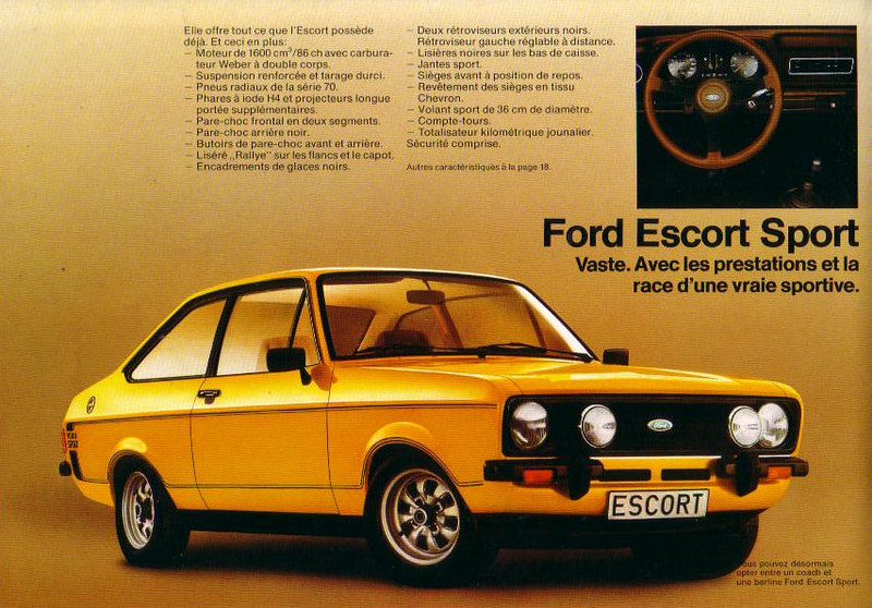  Folleto del Ford Escort Mk2 Sport de 1980 - Europa |  Cubre el fo… |  Flickr