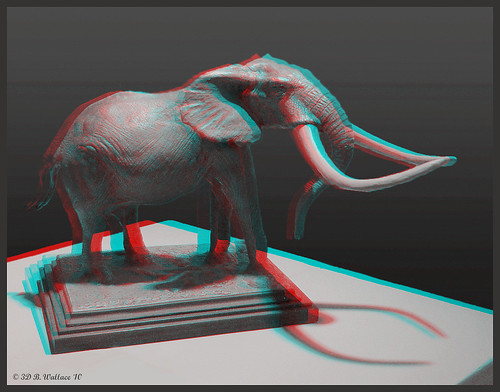 sculpture elephant art effects stereoscopic 3d md quality brian maryland anaglyph ps indoors stereo wallace inside easton stereoscopy stereographic ewf brianwallace stereoimage stereopicture