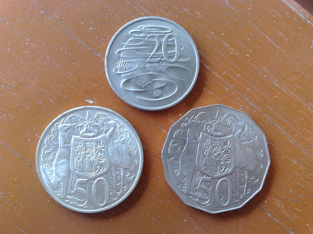 Round 50c coin