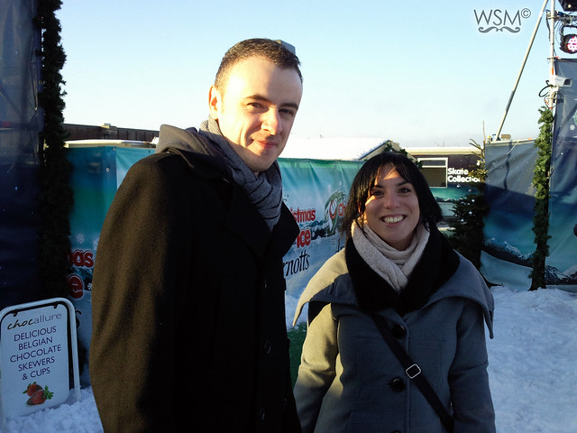 Richie and Elodie enjoying Arnotts' Ice Rink - Dublin