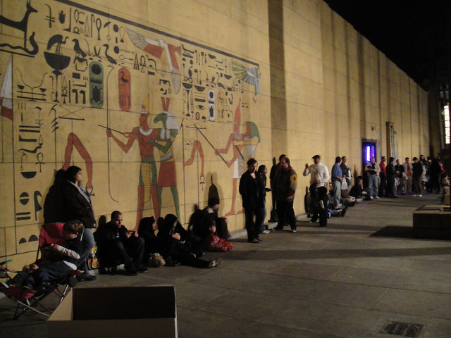 Clone Wars screening - the fans line up outside the Egyptian theater