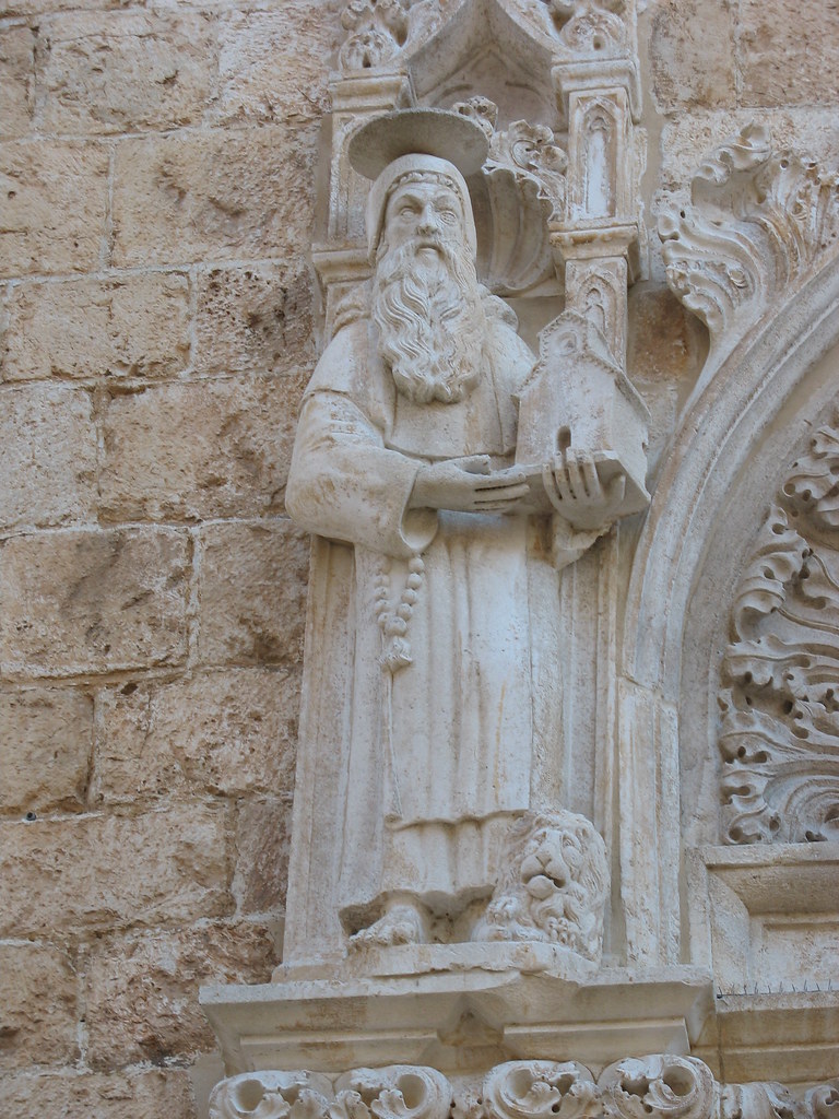 Detail, entryway of the Franciscan Monastery