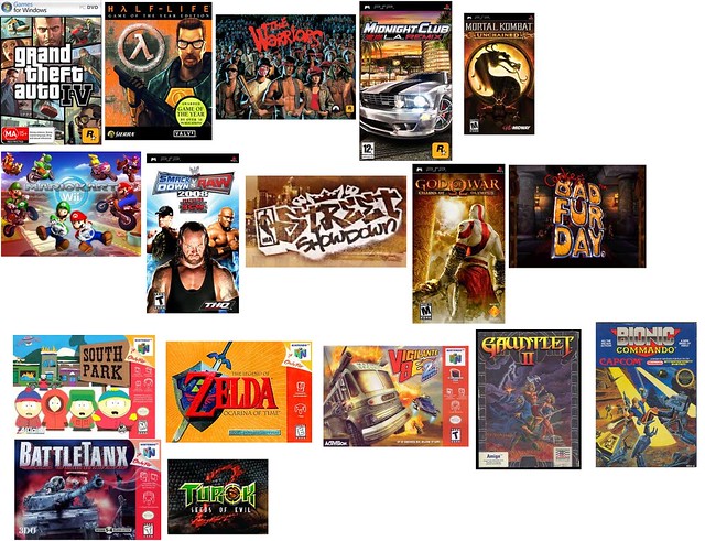 Games of Various Consoles