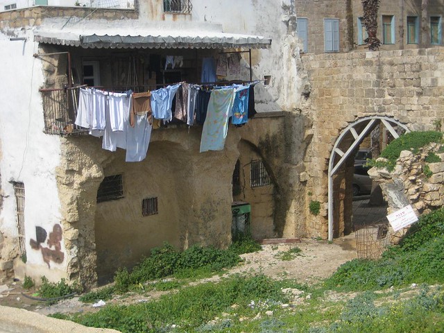 Hanging laundry