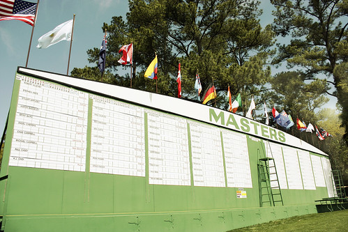 Masters golf scoreboard  Augusta National Golf Club  Flickr