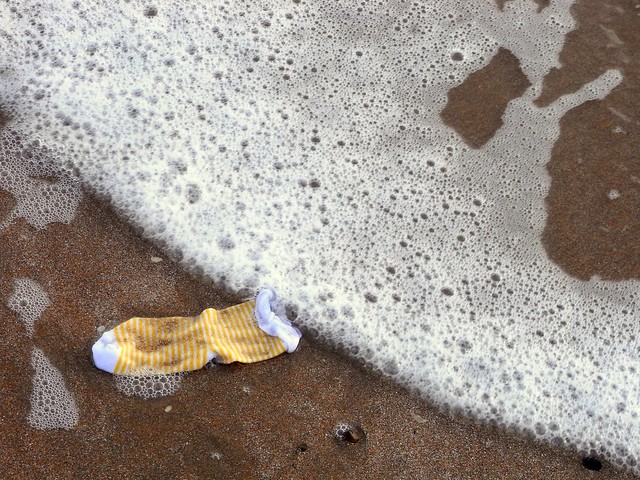Washed up sock