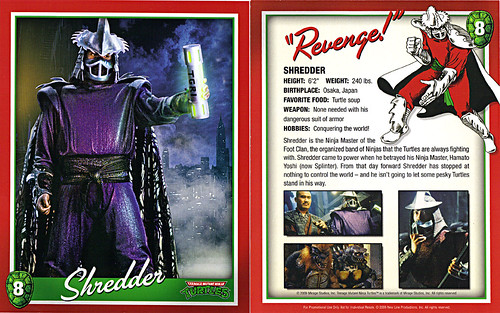 TEENAGE MUTANT NINJA TURTLES :: 25th Anniversary Collector's Edition { 4 Blu-ray Movie Disc set } .. // Character Card #8; Shredder (( 2009 )) by tOkKa