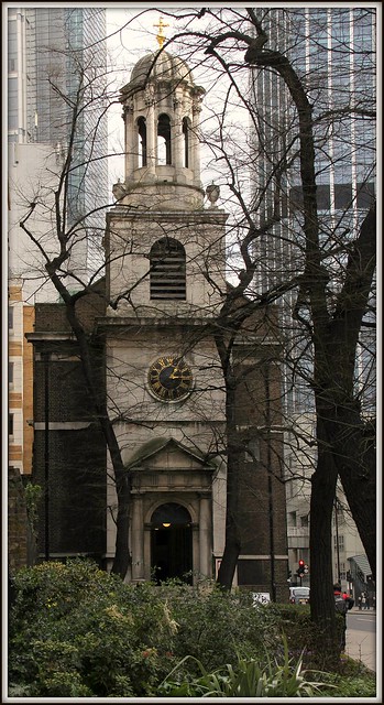All Hallows London Wall from its small churchyard.