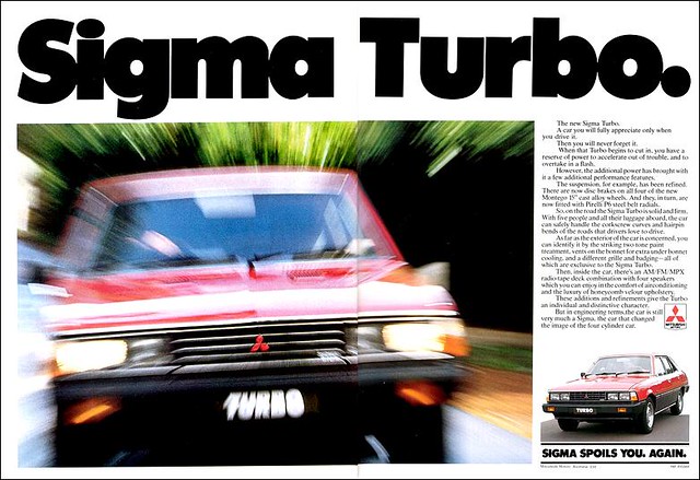 MITSUBISHI SIGMA カタログ セット 1981 Mitsubishi Sigma Turbo Ad - Australia | Covering the Mi… | Flickr