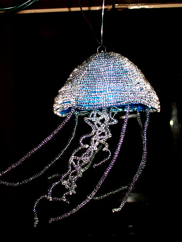 beaded jellyfish, jellyfish made out of seed beads and wire…, Meg  Galacticat