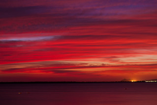 Red Sunset Long Exposure