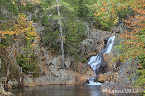 autumn fall waterfall maine newengland foliage newry sandyriver smallsfalls