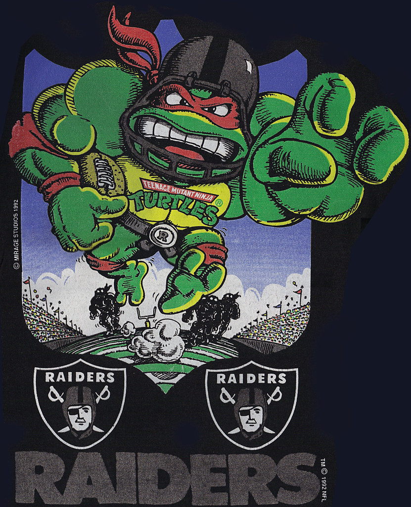 Oakland Raiders :: 'RAIDER RAPHAEL' { T-shirt Graphic } (( 1992 )) by tOkKa