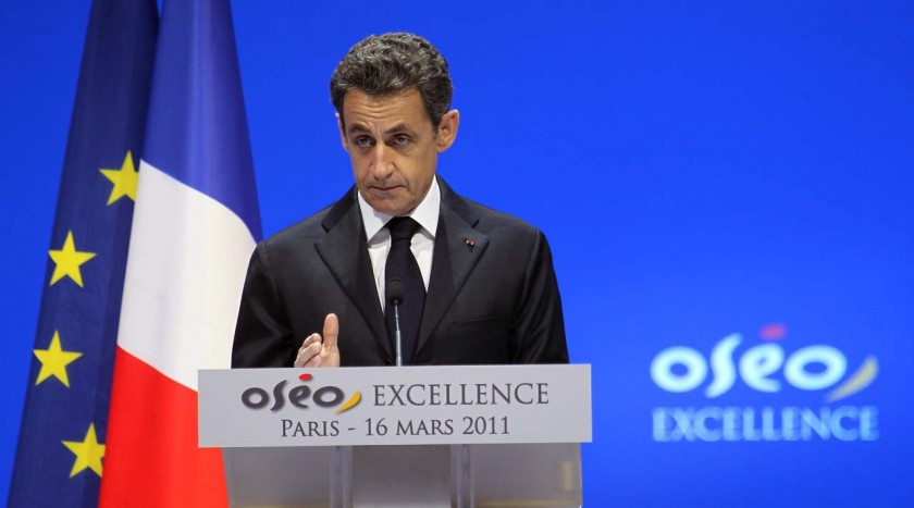 Nicolas Sarkozy devant les chefs d'entreprise du réseau 