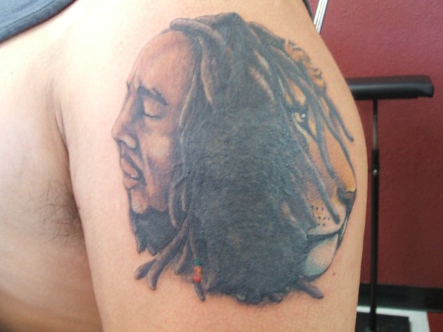 Bob Marley Lion of Zion Tattoo | Tattoo of Bob Marley and th… | Flickr