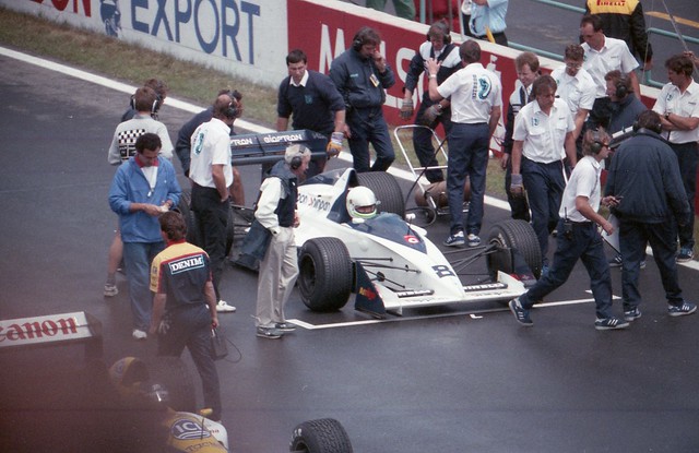 1989 F1 Canada Montreal  Stefano Modena Brabham Judd on the grid