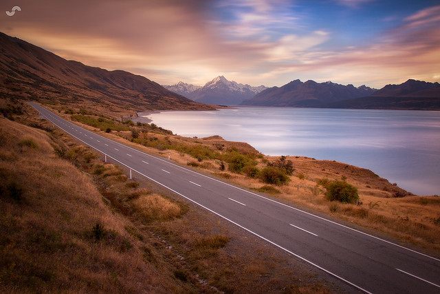 The Road To Mt Cook, New Zealand