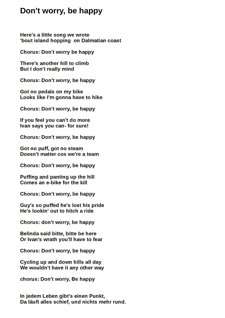 Don't worry (revised lyrics) .