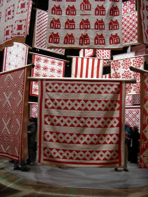 pat sloan infinite variety red white quilt exhibit20