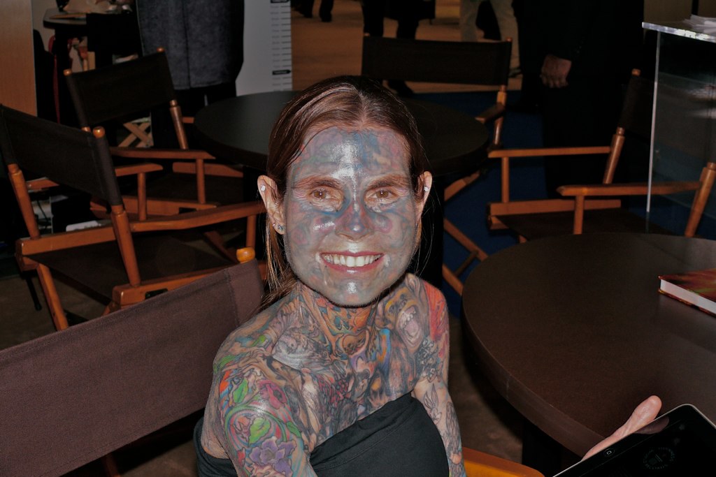 Julia Gnuse the Most Tattooed Woman according to the Guinness World Records 2011.