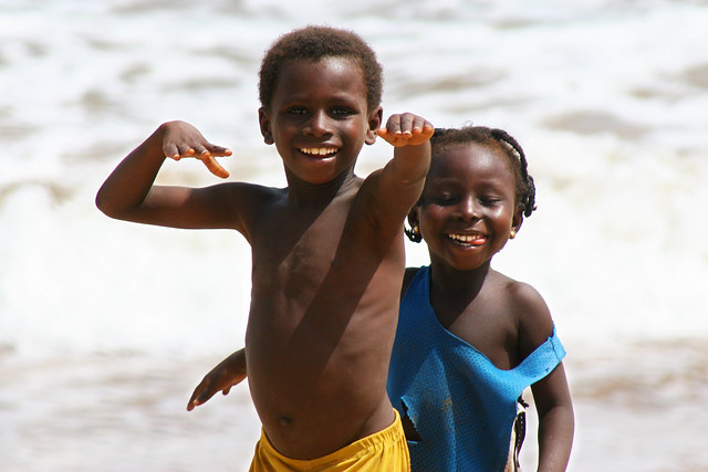 A couple of kids playing on Takoradi beach in Ghana. Explored on June 16, 2011 #93