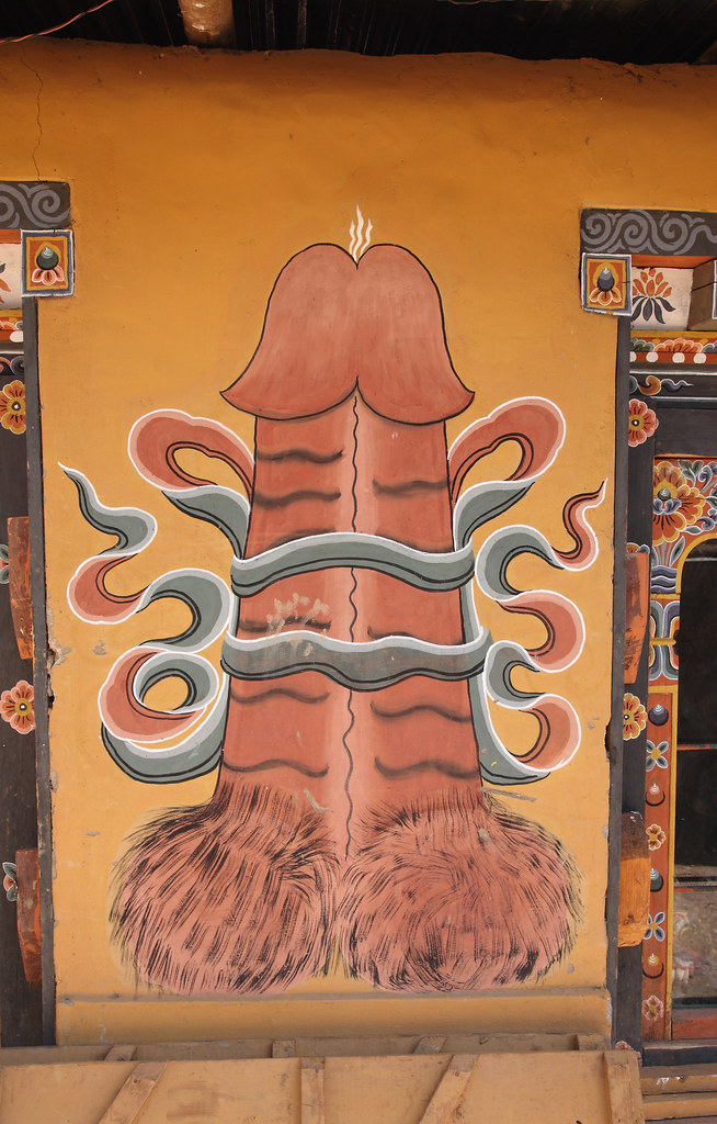 Phallus painting at Sobsokha village,near Punakha,Bhutan | Flickr