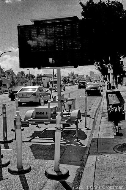Expect Delays! - Culver City - Los Angeles Traffic - Olympus 35SP - TMAX 100
