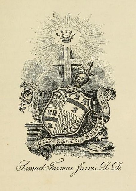 Bookplate of Samuel Farmar Jarvis D.D. (Doctor of Divinity) 1786-1851 plate 1832