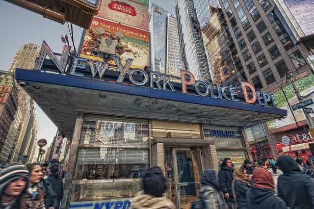 Police Station in Times Square HDR