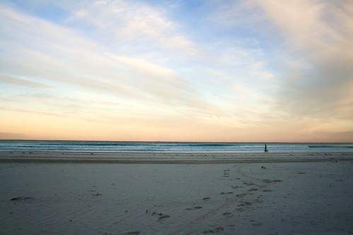 Alone by wonderland99, beach clouds sunrise sand alone