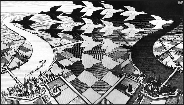 Día y noche (Day and night). M.C. Escher, 1938