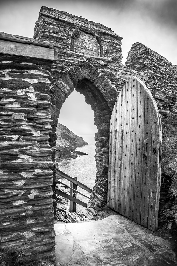 The gate of the Tintagel Castle, Cornwall, United Kingdom