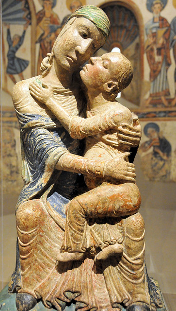 Virgin and Child Italian sculpture at Boston Museum of Fine Art