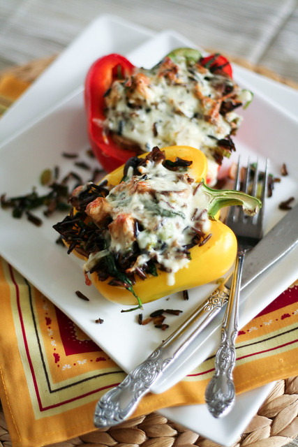 Wild Rice Stuffed Bell Peppers-2