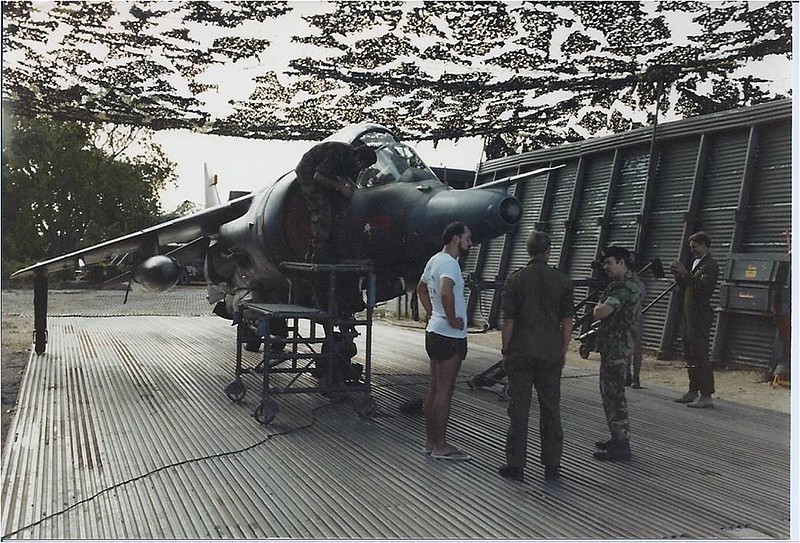 RAF Harrier, Airport Camp, Belize, Central America, 1982